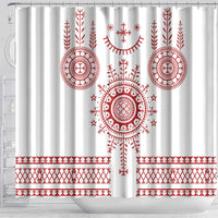 Croatia Sicanje Tattoo Kolo Inspired Shower Curtain - Wonder Print Shop