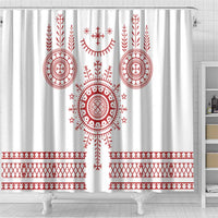 Croatia Sicanje Tattoo Kolo Inspired Shower Curtain - Wonder Print Shop