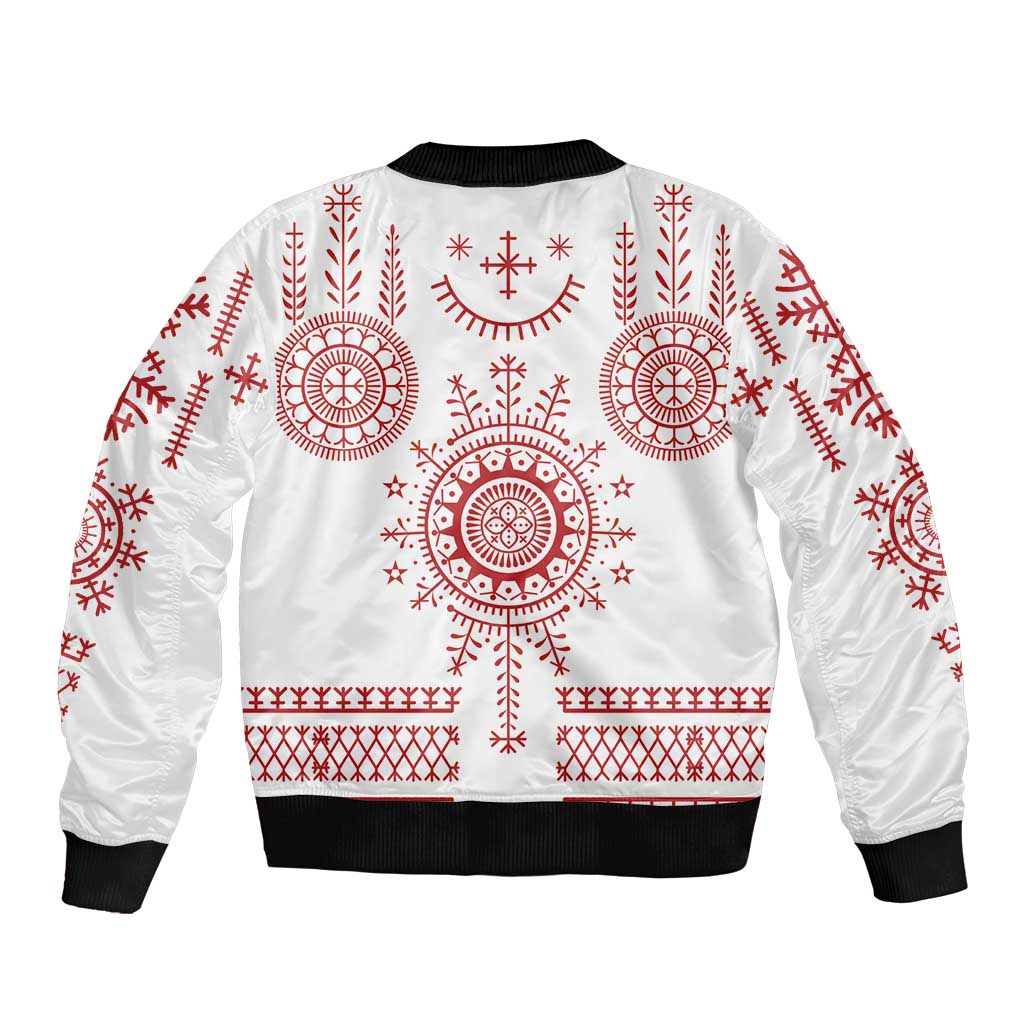 Croatia Sicanje Tattoo Kolo Inspired Sleeve Zip Bomber Jacket - Wonder Print Shop