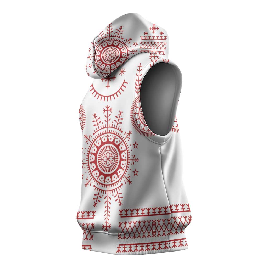 Croatia Sicanje Tattoo Kolo Inspired Sleeveless Hoodie - Wonder Print Shop