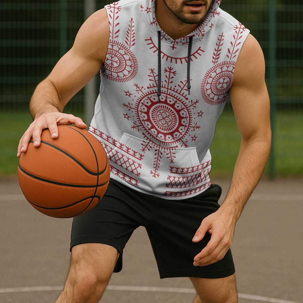Croatia Sicanje Tattoo Kolo Inspired Sleeveless Hoodie - Wonder Print Shop