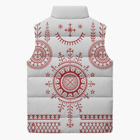 Croatia Sicanje Tattoo Kolo Inspired Sleeveless Puffer Jacket - Wonder Print Shop