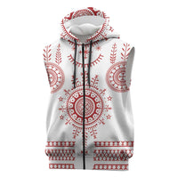 Croatia Sicanje Tattoo Kolo Inspired Sleeveless Zip Hoodie - Wonder Print Shop