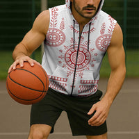 Croatia Sicanje Tattoo Kolo Inspired Sleeveless Zip Hoodie - Wonder Print Shop