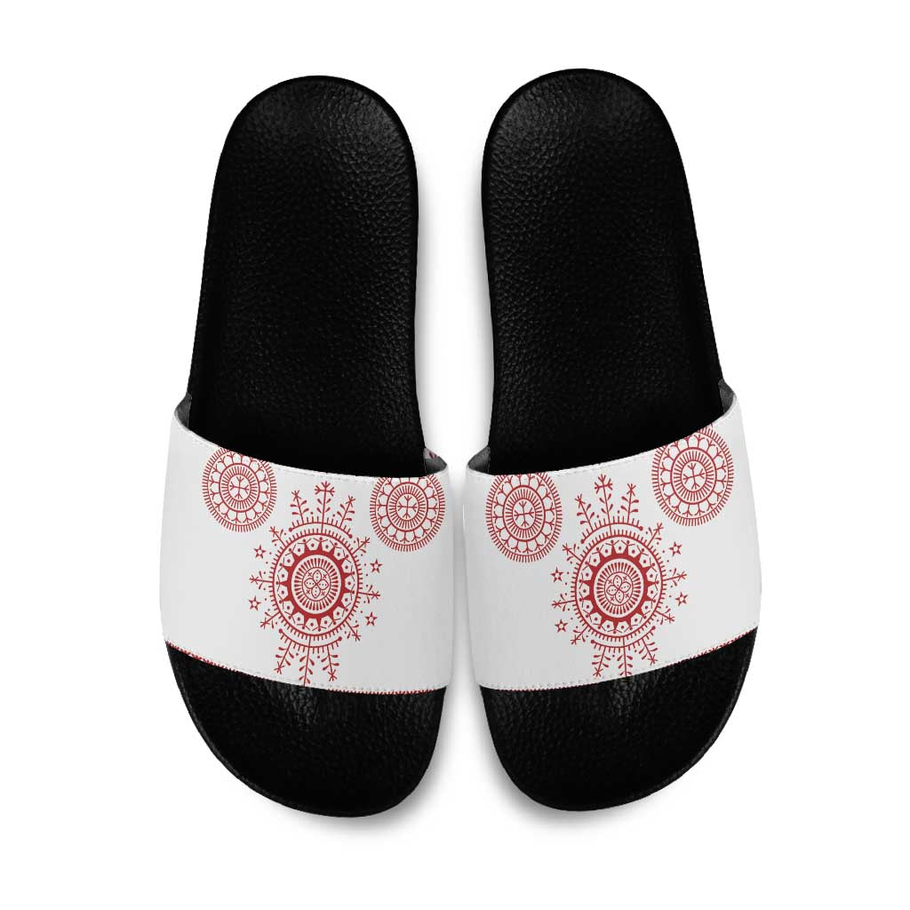 Croatia Sicanje Tattoo Kolo Inspired Slide Sandals - Wonder Print Shop