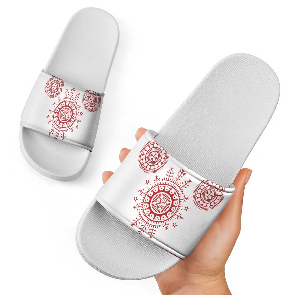Croatia Sicanje Tattoo Kolo Inspired Slide Sandals - Wonder Print Shop
