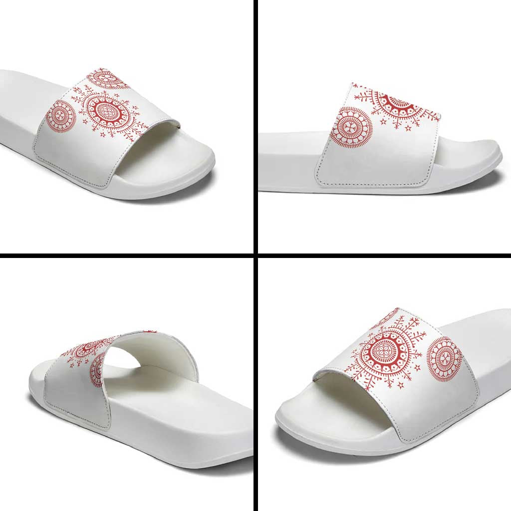 Croatia Sicanje Tattoo Kolo Inspired Slide Sandals - Wonder Print Shop