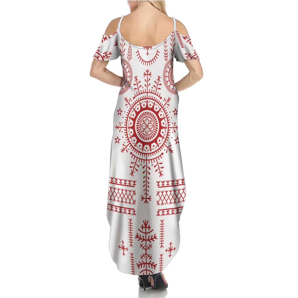 Croatia Sicanje Tattoo Kolo Inspired Summer Maxi Dress - Wonder Print Shop