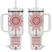 Croatia Sicanje Tattoo Kolo Inspired Tumbler With Handle - Wonder Print Shop