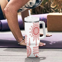 Croatia Sicanje Tattoo Kolo Inspired Tumbler With Handle - Wonder Print Shop