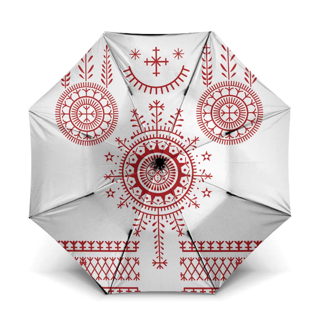 Croatia Sicanje Tattoo Kolo Inspired Umbrella - Wonder Print Shop