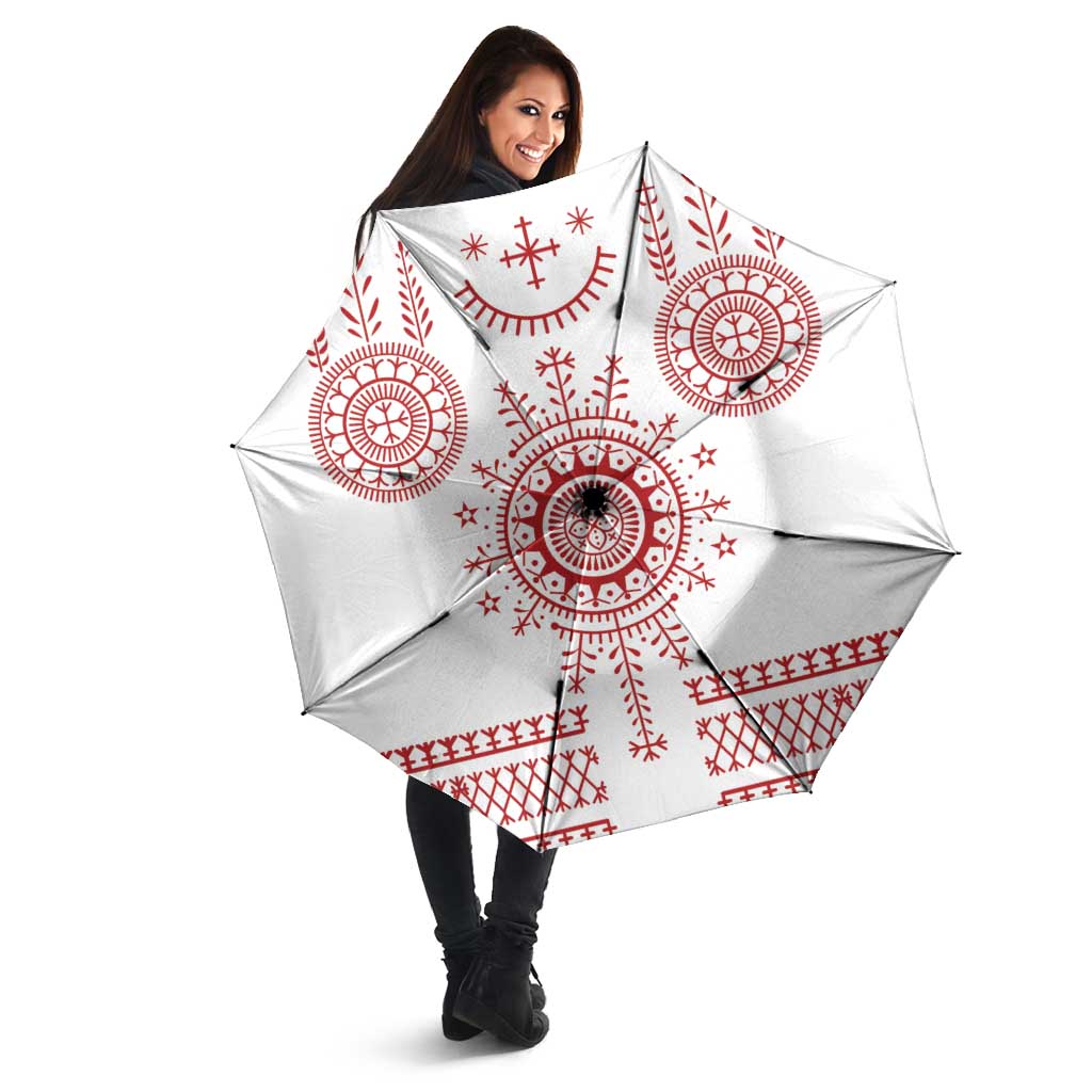 Croatia Sicanje Tattoo Kolo Inspired Umbrella - Wonder Print Shop