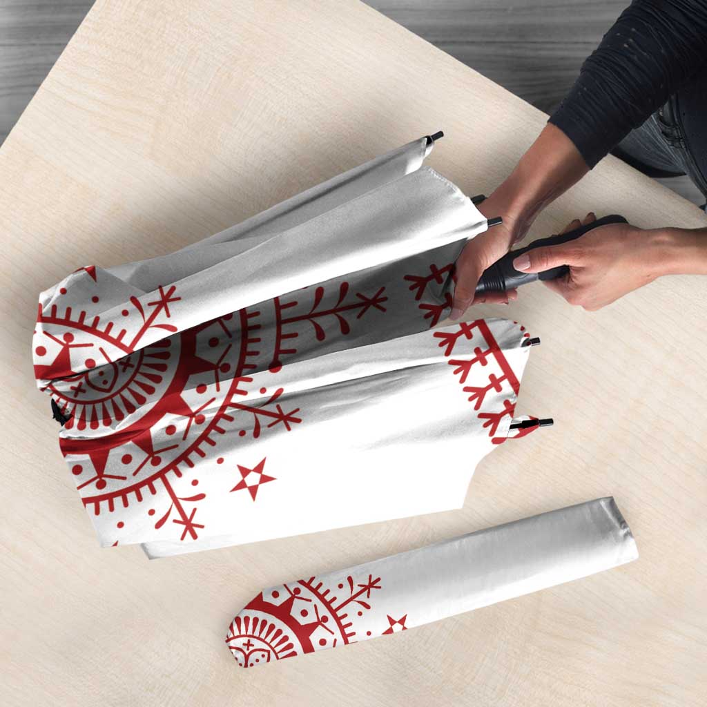 Croatia Sicanje Tattoo Kolo Inspired Umbrella - Wonder Print Shop