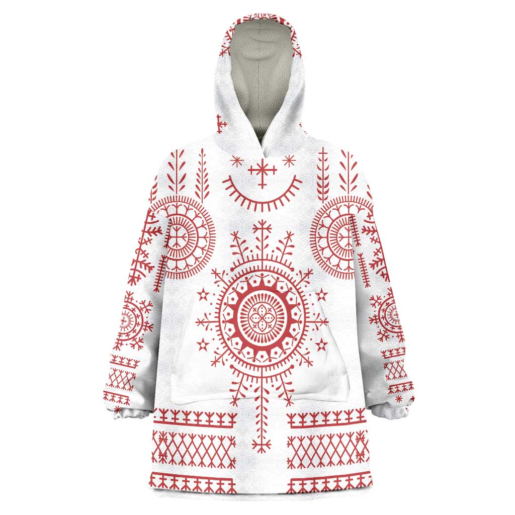 Croatia Sicanje Tattoo Kolo Inspired Wearable Blanket Hoodie - Wonder Print Shop