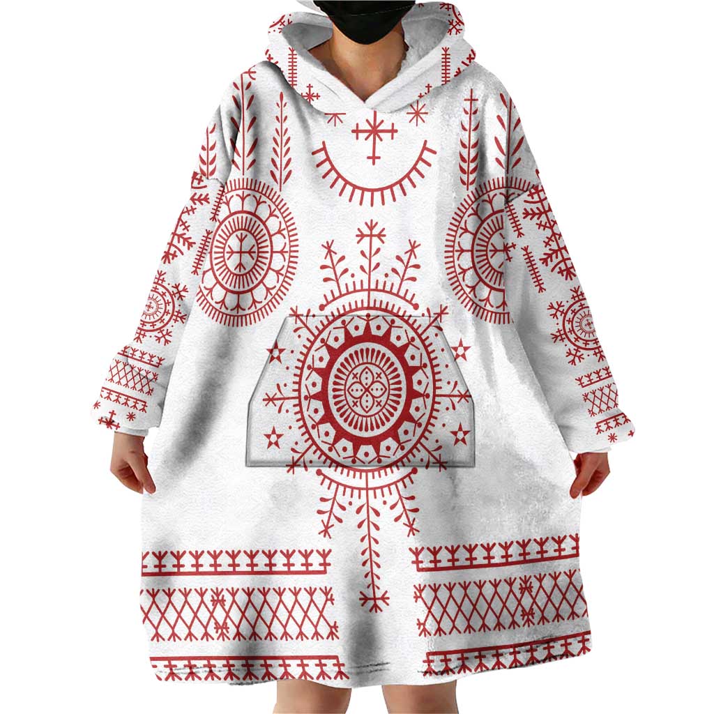 Croatia Sicanje Tattoo Kolo Inspired Wearable Blanket Hoodie - Wonder Print Shop