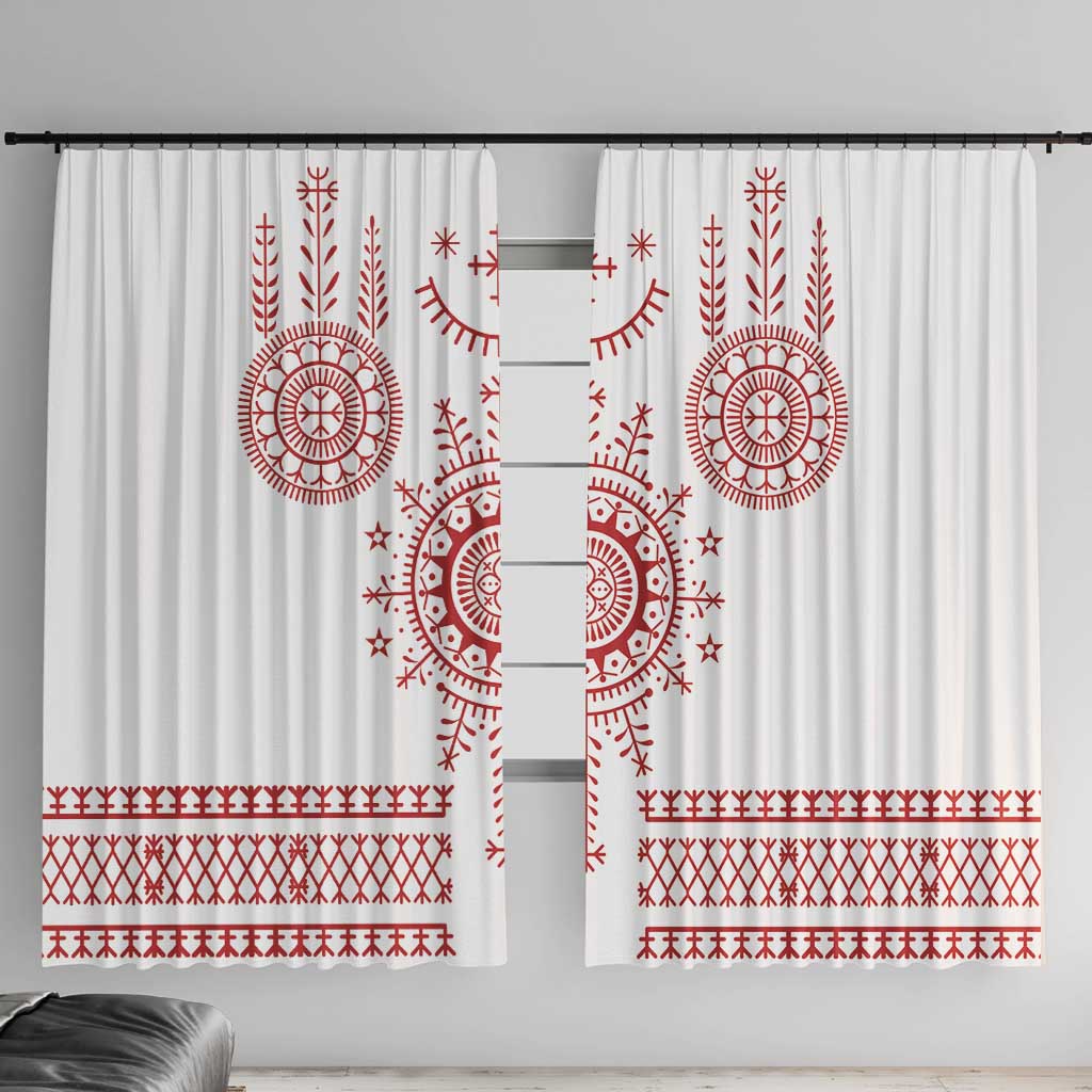 Croatia Sicanje Tattoo Kolo Inspired Window Curtain - Wonder Print Shop
