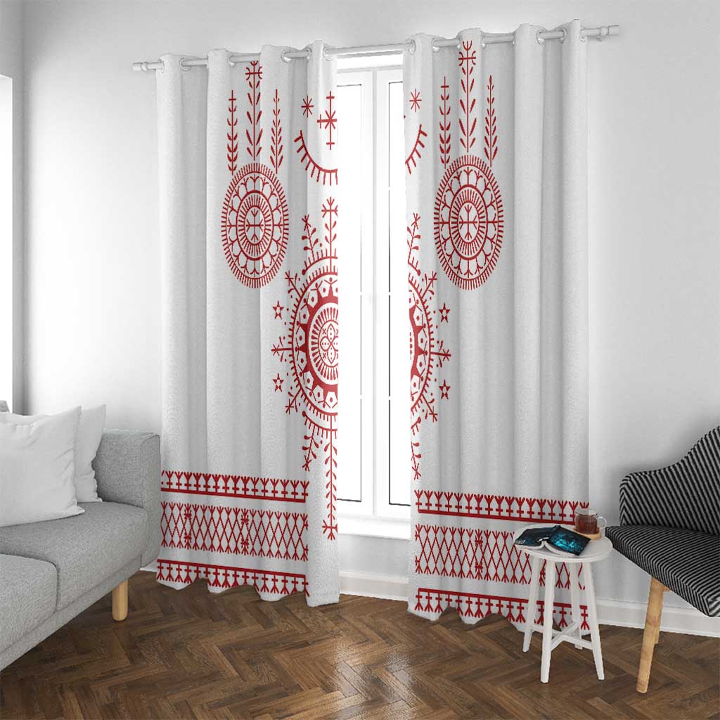 Croatia Sicanje Tattoo Kolo Inspired Window Curtain - Wonder Print Shop