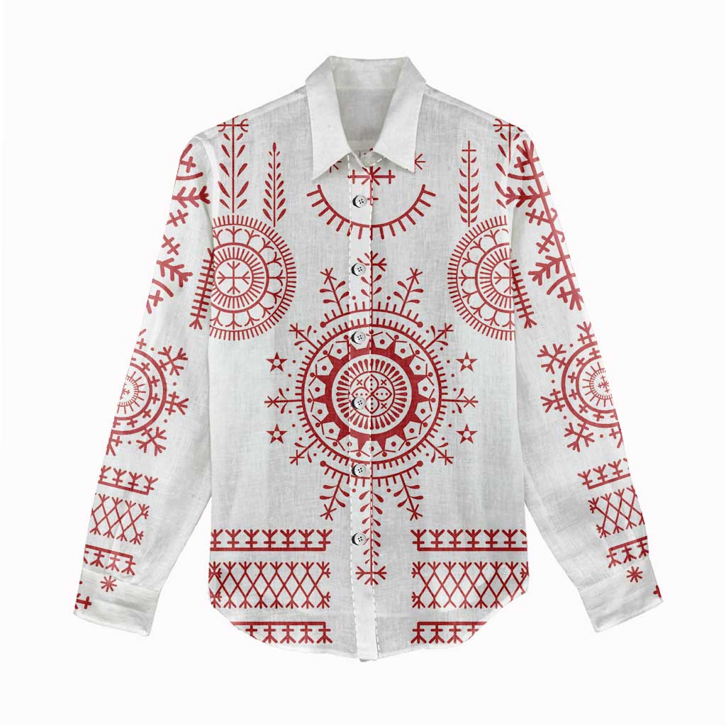 Croatia Sicanje Tattoo Kolo Inspired Women Casual Shirt - Wonder Print Shop
