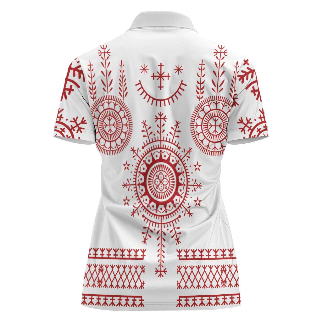 Croatia Sicanje Tattoo Kolo Inspired Women Polo Shirt - Wonder Print Shop