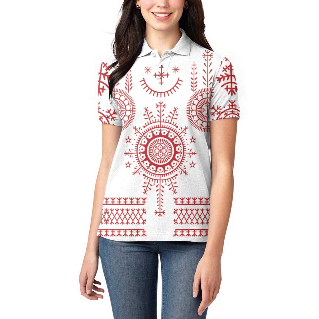Croatia Sicanje Tattoo Kolo Inspired Women Polo Shirt - Wonder Print Shop