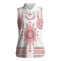 Croatia Sicanje Tattoo Kolo Inspired Women Sleeveless Polo Shirt - Wonder Print Shop