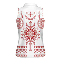 Croatia Sicanje Tattoo Kolo Inspired Women Sleeveless Polo Shirt - Wonder Print Shop