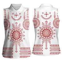 Croatia Sicanje Tattoo Kolo Inspired Women Sleeveless Polo Shirt - Wonder Print Shop