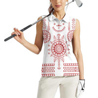 Croatia Sicanje Tattoo Kolo Inspired Women Sleeveless Polo Shirt - Wonder Print Shop