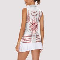 Croatia Sicanje Tattoo Kolo Inspired Women Sleeveless Polo Shirt - Wonder Print Shop