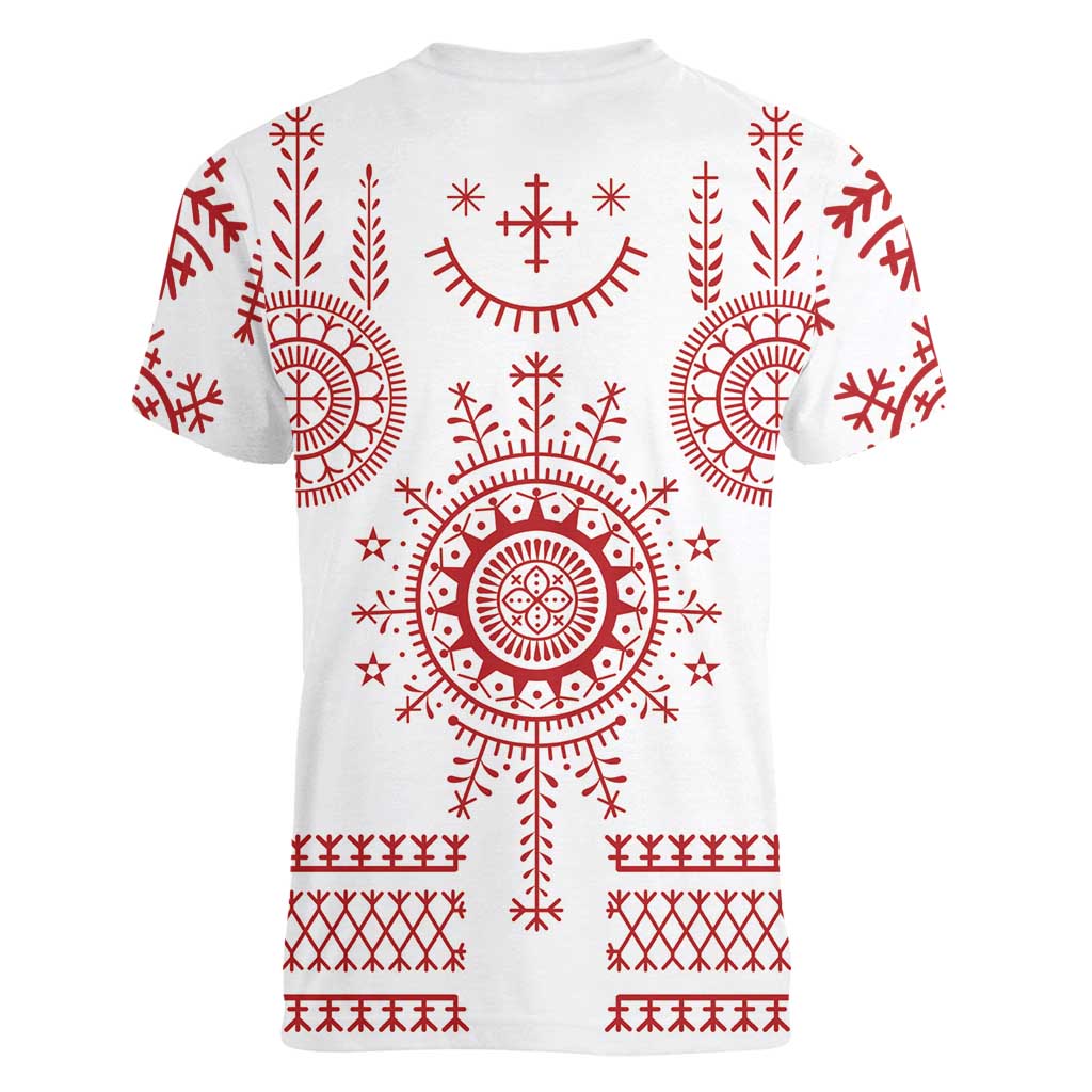 Croatia Sicanje Tattoo Kolo Inspired Women V-Neck T-Shirt - Wonder Print Shop
