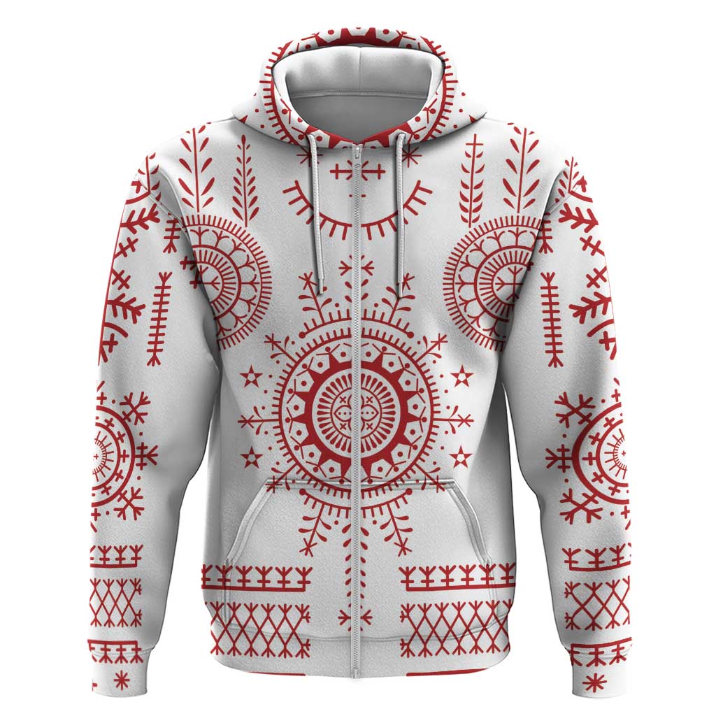 Croatia Sicanje Tattoo Kolo Inspired Zip Hoodie - Wonder Print Shop