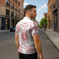 Croatia Sicanje Tattoo Kolo Inspired Zipper Polo Shirt - Wonder Print Shop