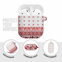 Antique Croatia Folk Embroidery Inspired Pattern AirPods Case Roses and Peacocks - Wonder Print Shop