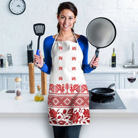 Antique Croatia Folk Embroidery Inspired Pattern Apron Roses and Peacocks - Wonder Print Shop
