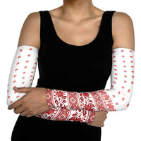 Antique Croatia Folk Embroidery Inspired Pattern Arm Sleeves Roses and Peacocks - Wonder Print Shop