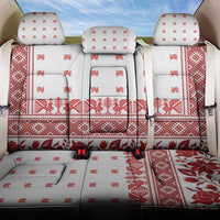 Antique Croatia Folk Embroidery Inspired Pattern Back Car Seat Cover Roses and Peacocks - Wonder Print Shop