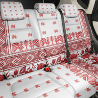 Antique Croatia Folk Embroidery Inspired Pattern Back Car Seat Cover Roses and Peacocks - Wonder Print Shop