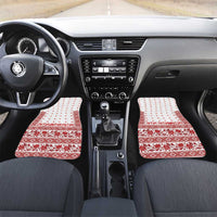 Antique Croatia Folk Embroidery Inspired Pattern Car Mats Roses and Peacocks - Wonder Print Shop