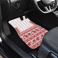 Antique Croatia Folk Embroidery Inspired Pattern Car Mats Roses and Peacocks - Wonder Print Shop