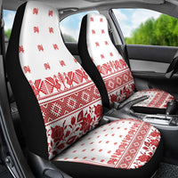 Antique Croatia Folk Embroidery Inspired Pattern Car Seat Cover Roses and Peacocks - Wonder Print Shop