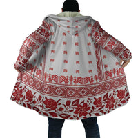 Antique Croatia Folk Embroidery Inspired Pattern Cloak Roses and Peacocks - Wonder Print Shop