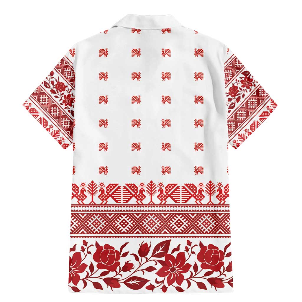 Antique Croatia Folk Embroidery Inspired Pattern Family Matching Mermaid Dress and Hawaiian Shirt Roses and Peacocks - Wonder Print Shop