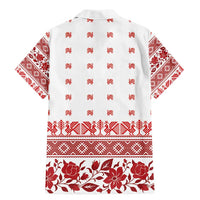 Antique Croatia Folk Embroidery Inspired Pattern Family Matching Mermaid Dress and Hawaiian Shirt Roses and Peacocks - Wonder Print Shop