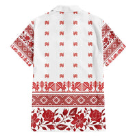 Antique Croatia Folk Embroidery Inspired Pattern Family Matching Summer Maxi Dress and Hawaiian Shirt Roses and Peacocks - Wonder Print Shop
