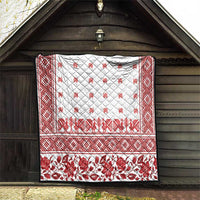 Antique Croatia Folk Embroidery Inspired Pattern Quilt Roses and Peacocks - Wonder Print Shop