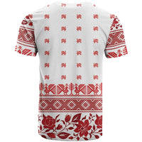 Antique Croatia Folk Embroidery Inspired Pattern T Shirt Roses and Peacocks - Wonder Print Shop