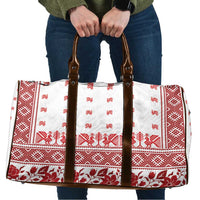 Antique Croatia Folk Embroidery Inspired Pattern Travel Bag Roses and Peacocks - Wonder Print Shop