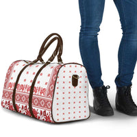 Antique Croatia Folk Embroidery Inspired Pattern Travel Bag Roses and Peacocks - Wonder Print Shop