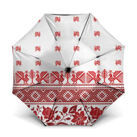 Antique Croatia Folk Embroidery Inspired Pattern Umbrella Roses and Peacocks - Wonder Print Shop
