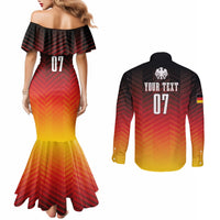 Germany Football Couples Matching Mermaid Dress and Long Sleeve Button Shirt Nationalelf Dynamic